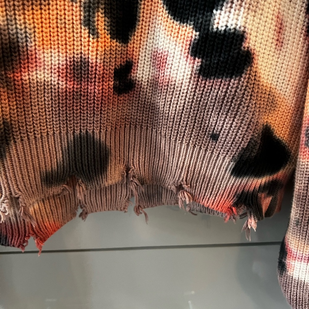 Frayed edged sweater by Young Fabulous and Broke. NWOT - Picture 3 of 3
